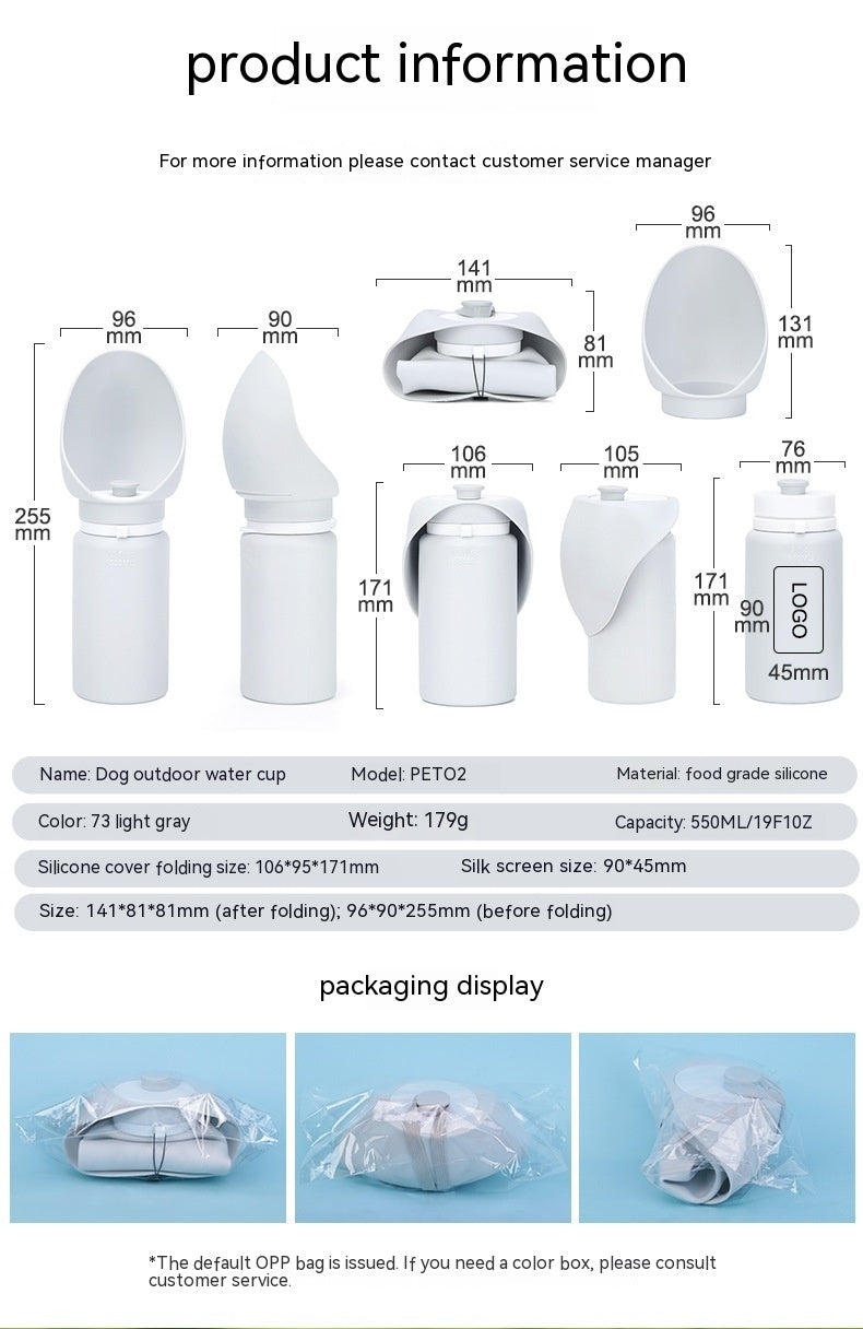 Foldable Silicone Pet Water Bottle for Outdoor Adventures